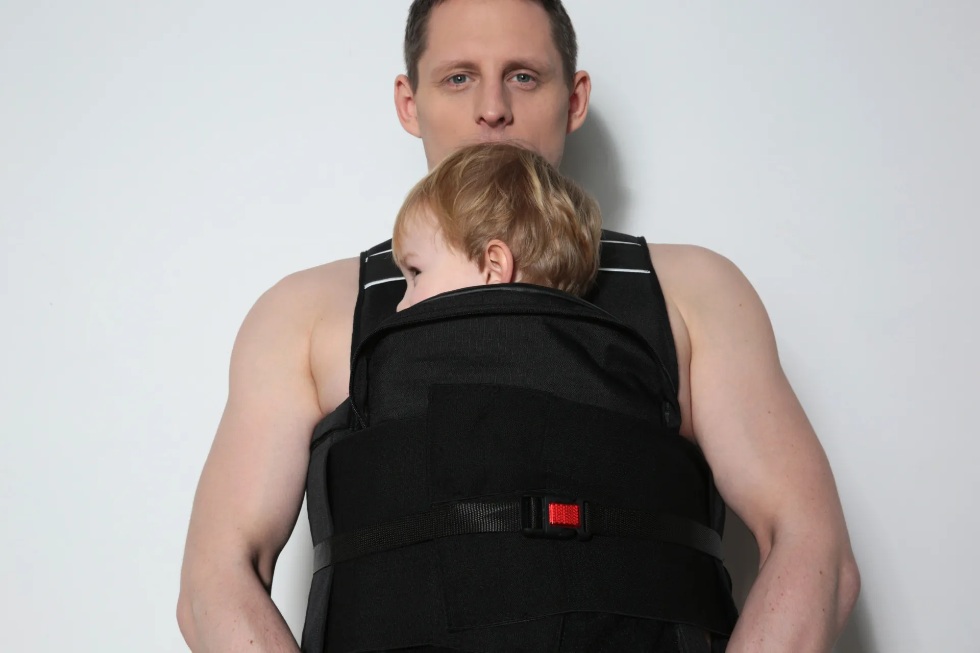 Moreover, the abdomen chamber, if mounted in the carrier as a part of seat. After such transformations the packpack can be a great use for refugees during their exodus, with options of carrying wounded/weakened/ill persons od little children, while the rest of chambers may be packed with stuff needed, e.g. tent, sleeping bag clothes, food.