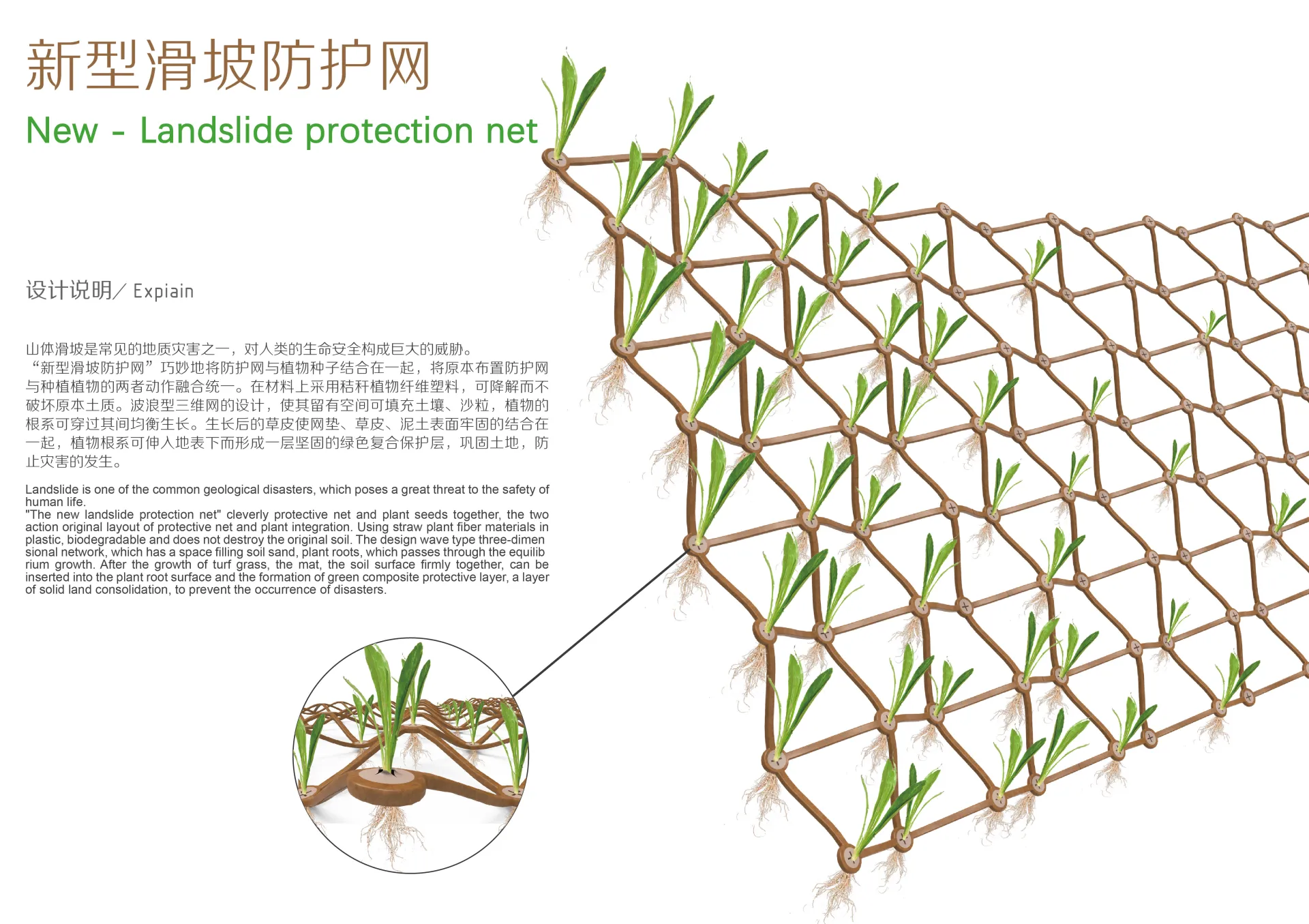 新型滑坡防护网 New - Landslide protection net	
