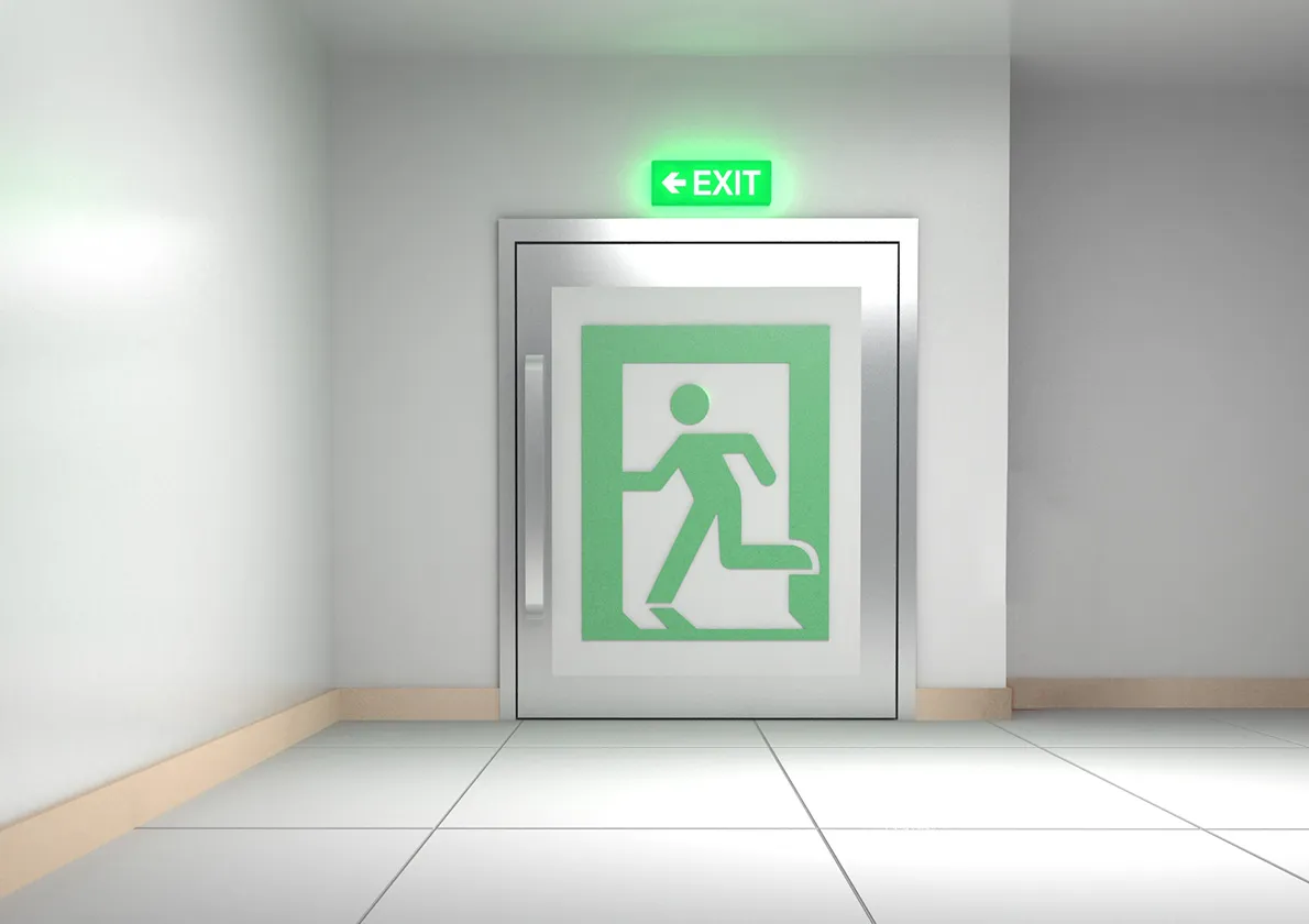 Real Emergency Exit Door