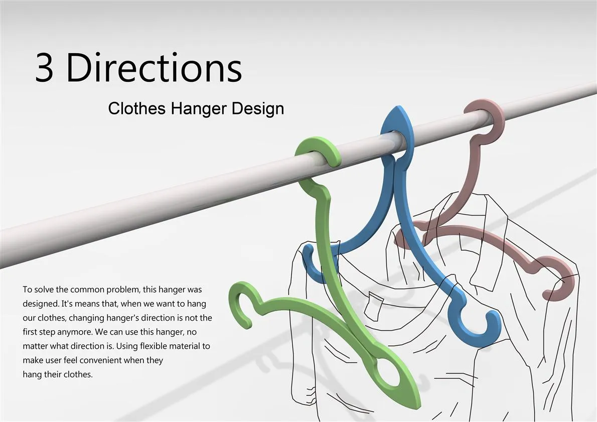 三方向-衣架設計 3 Directions-Clothes Hanger Design