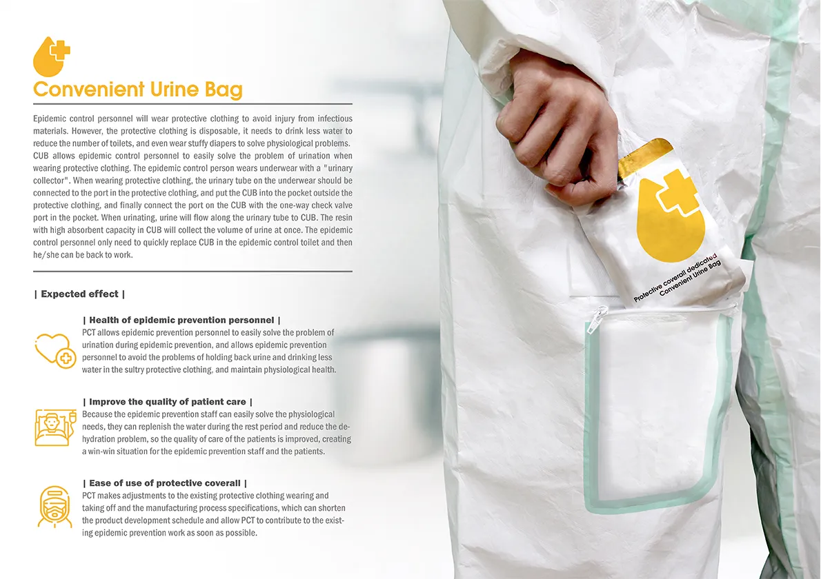 防護衣便利尿袋 Convenient urine bag