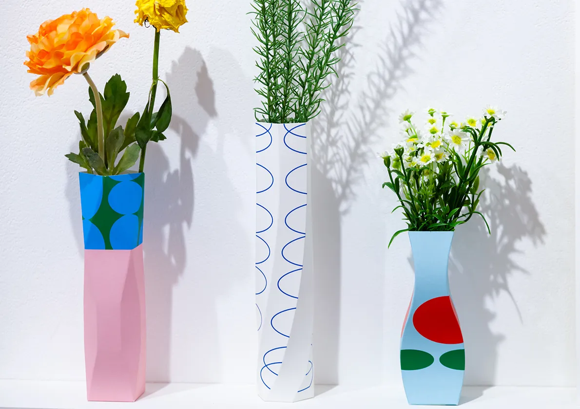 PAPER FLOWER VASE