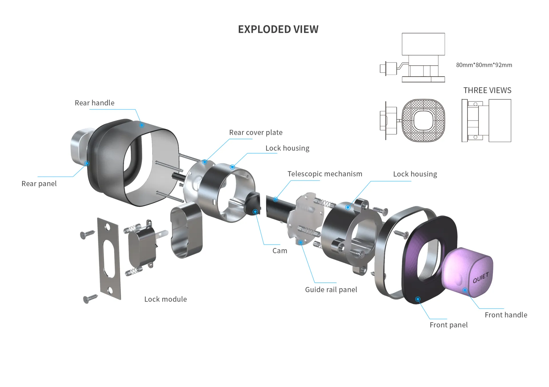 鎖體本身採用不銹鋼的材質製成