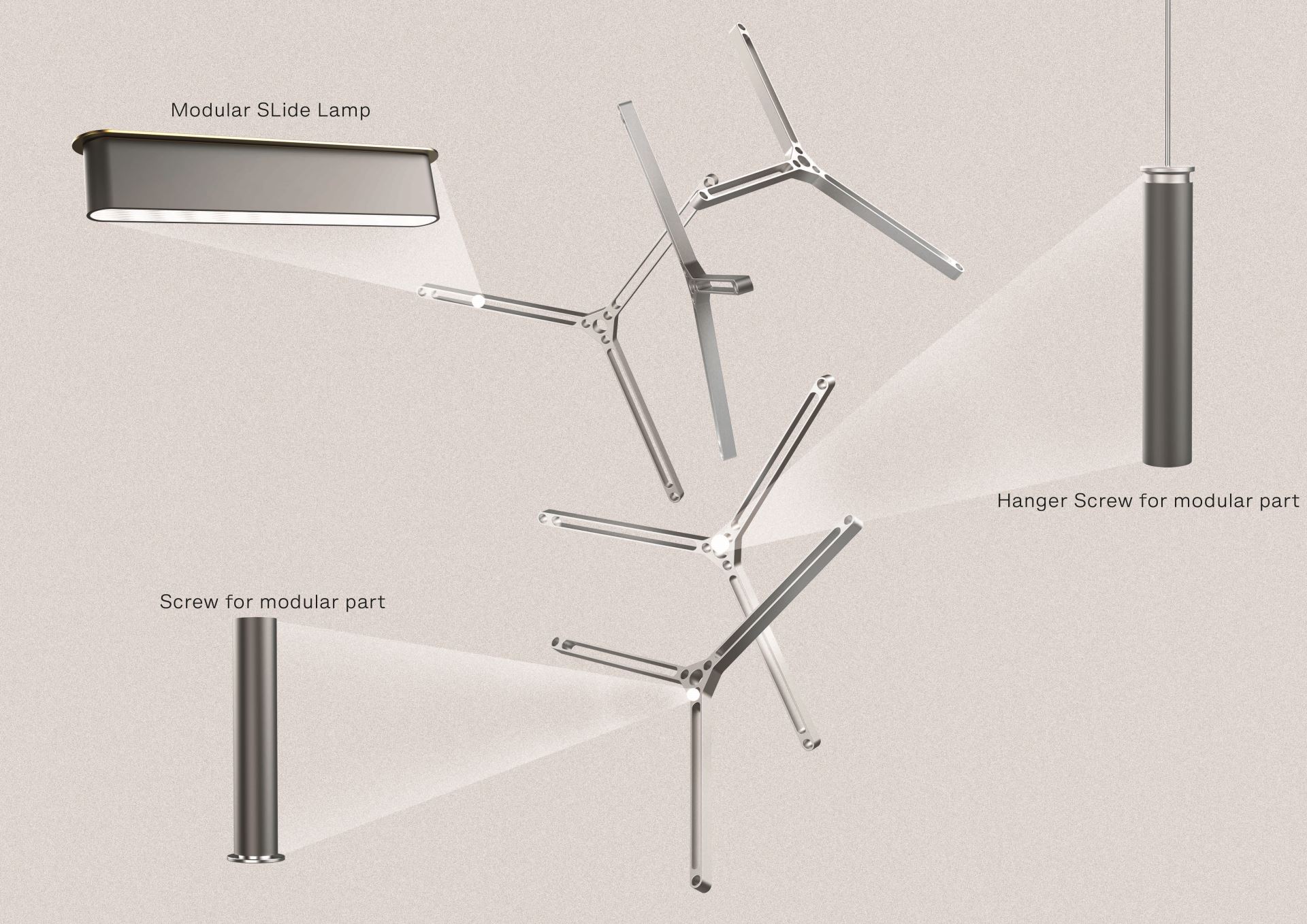 Module Pendent Lamp Y-Modular Pendant Lamp